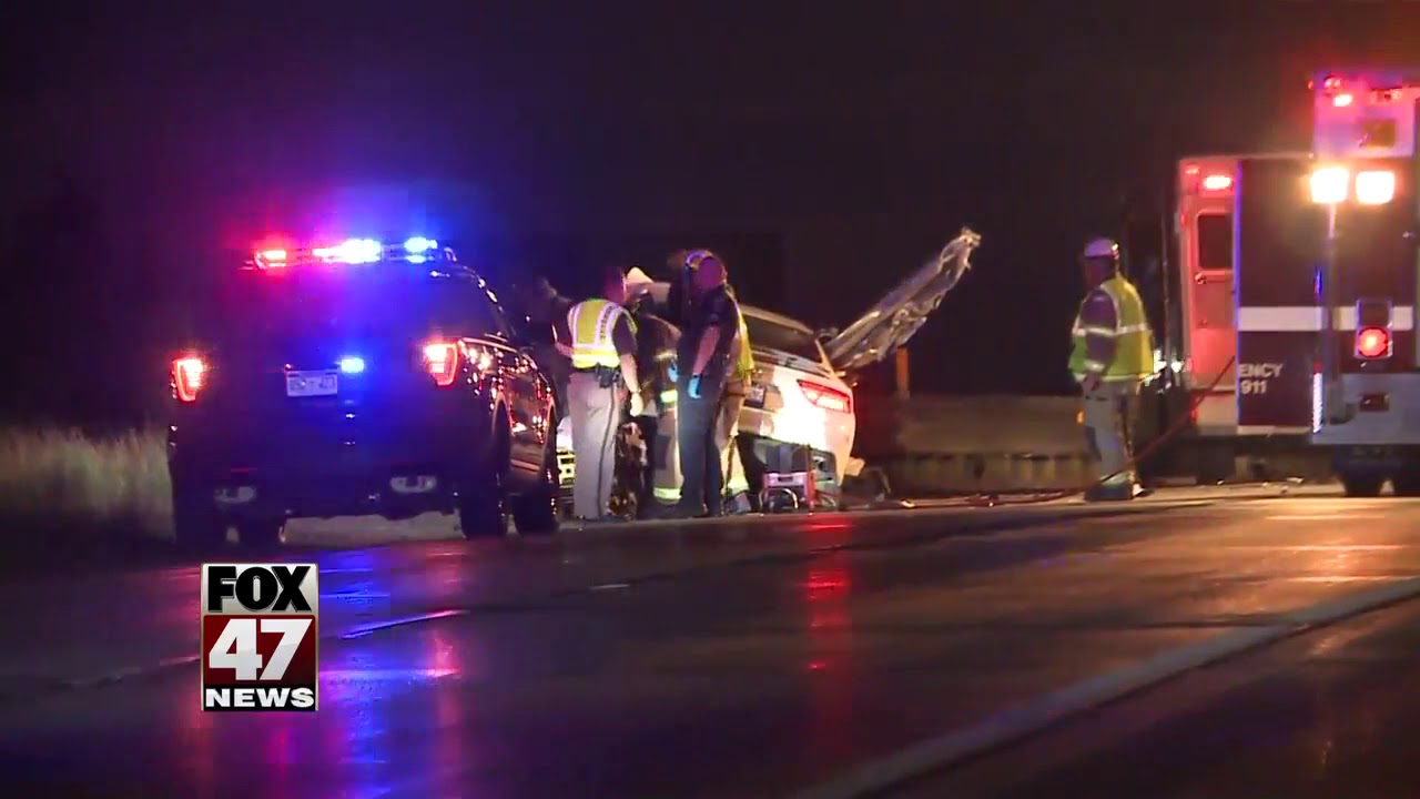 Rollover accident on US-127 shuts down highway - YouTube