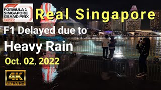 Walking in Heavy Rain | F1 Singapore GP Racing Delayed #F1 # Formula1 #racing #formulaone #hamilton