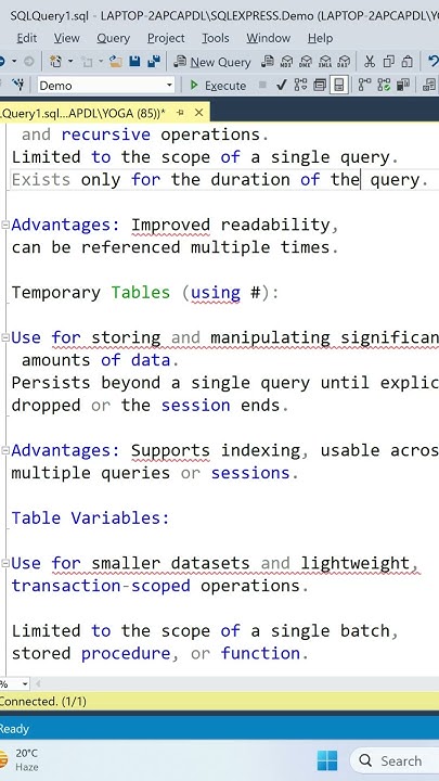 Temp Table Vs CTE Vs Table Variable In SQL SQL Interview Question 2024 temp-table-vs-cte-vs-table-variable-in-sql-sql-interview-question-2024
