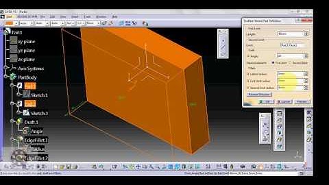 Drafted Fillet PAD !! CATIA !! Hindi/EngliSh