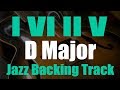 1-6-2-5 Jazz Swing Backing track in D major