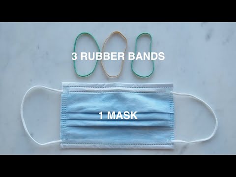 DIY Surgical Mask Brace - Rubber Bands #FixTheMask