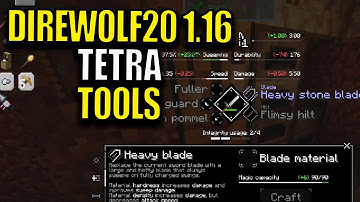 Minecraft Direwolf20 Modpack 1.16 Ep 4 - Tetra Tools