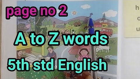 5th std English | A to Z | page no 2 | Find the words each of the letter from A to Z