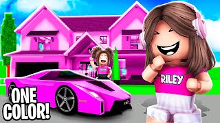 Living In A Pink Only World For 24 Hours..brookhaven