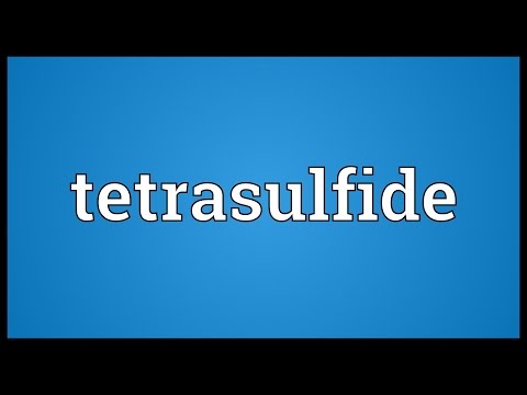 Video: Tetrasulfidin kimyəvi formulu nədir?