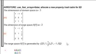 Maxima programs for verification of Rank-Nullity Theorem