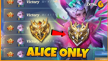 ALICE IS YOUR TICKET TO MYTHICAL IMMORTAL | IXTALG ALICE GAMEPLAY - MLBB