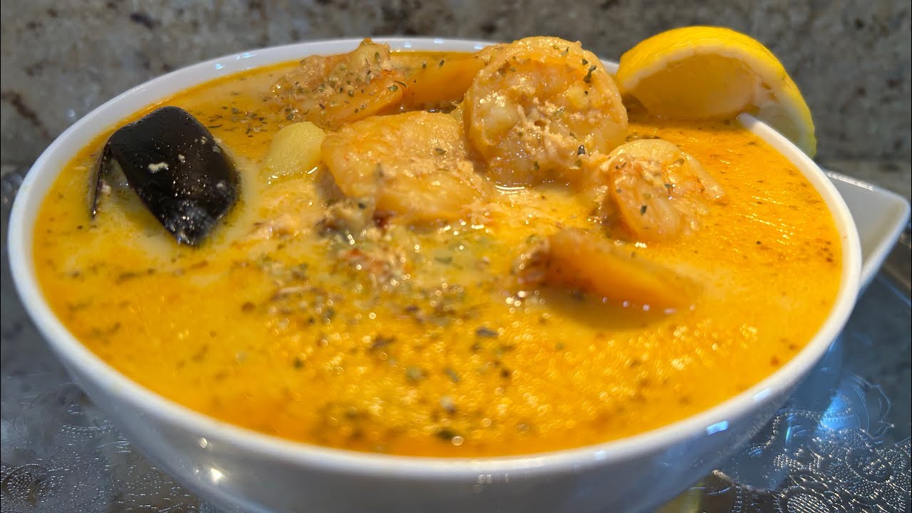 Deliciosa Receta de Asopado de Marisco  a la Crema 👨‍🍳🌷🥰