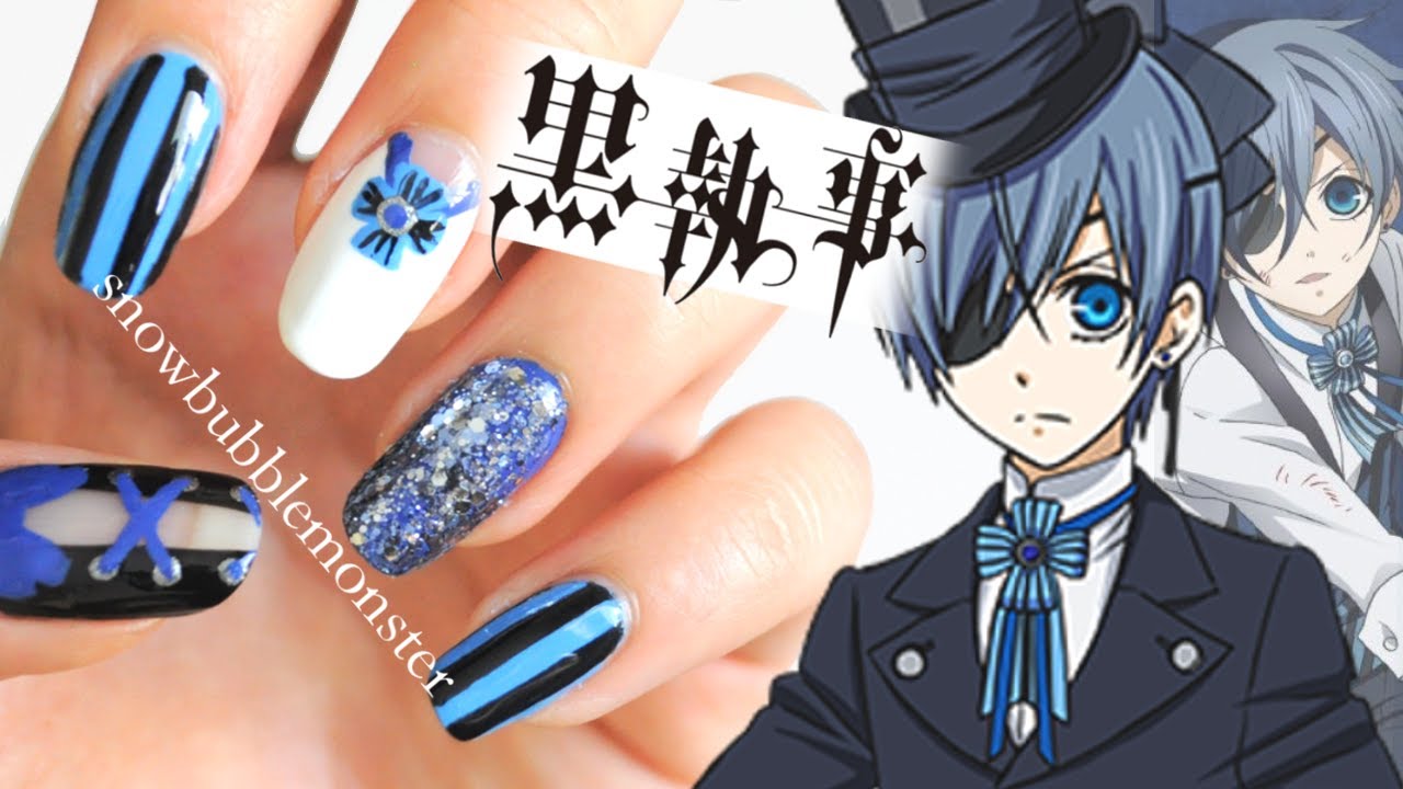 Book of the Atlantic • Ciel Phantomhive Inspired Nails | snowbubblemonster