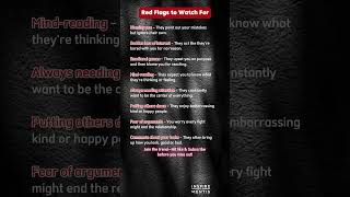 Red Flags to Watch For #shorts #quotes #motivation #psychology