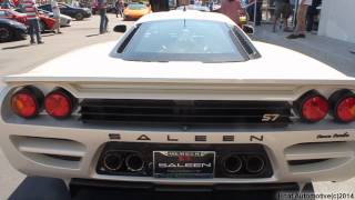 Two Saleen S7s at Lamborghini Newport Beach Super Car Show (Rev and Acceleration!)