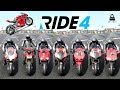 Top 15 Fastest Ducati Bikes Top Speed Battle || Ride 4 || 4k 60FPS