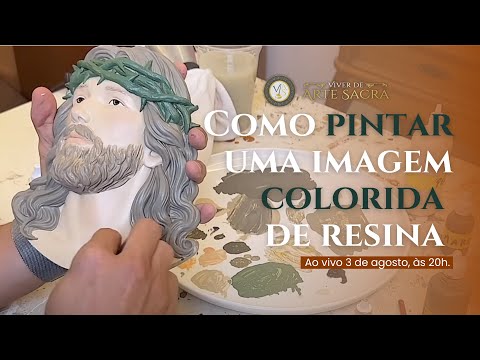 Como pintar imagem de resina na arte sacra: o passo a passo pra iniciante - Com Pedro Freitas