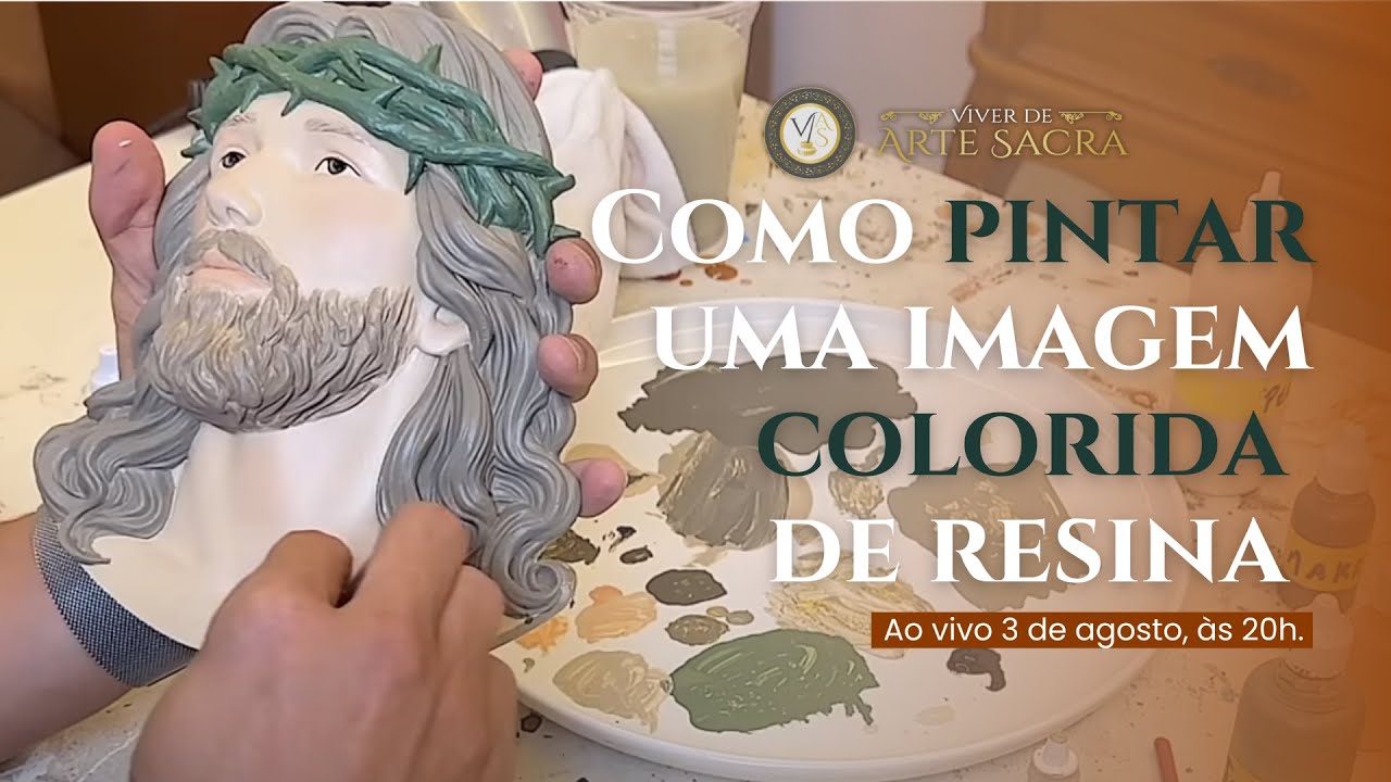 Como pintar imagem de resina na arte sacra: o passo a passo pra iniciante - Com Pedro Freitas