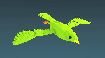 Blender- Low Poly Flapping Bird Render