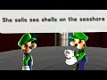 Luigi actually talks about sea shells