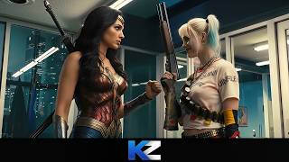 K3Nzh - Kiss Slowed Justice League Wonderwoman Harley Quinn