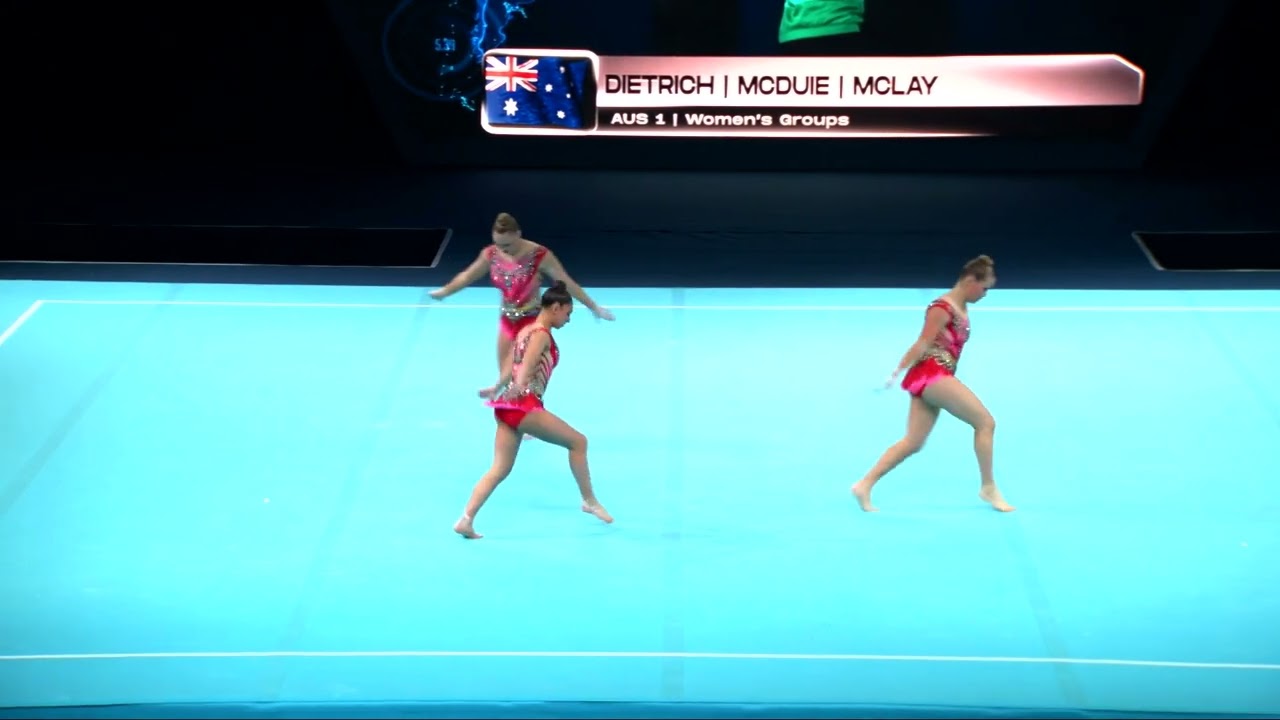 Australia 1 (AUS) - 2024 Acrobatic Worlds, Guimaraes (POR) Dynamic Qualification  Women's Group