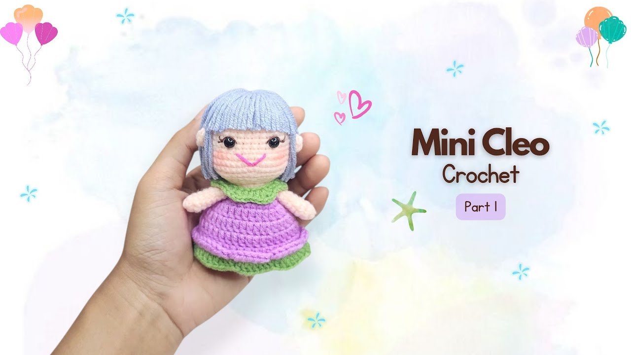 Mini Cleo Doll Crochet (1/2) | Easy Amigurumi Tutorial for Beginners