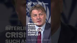 Human Rights Council President Vaclav Balek on threats to human rights and sustainable development