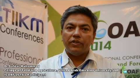 Dr. Safdar Muhammad @ ICOAF 2014