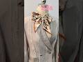 "Chic Floral Bow Tutorial: Elevate Your Blazer Look.",#ScarfStyle, #BlazerLook, #FashionTutorial,—