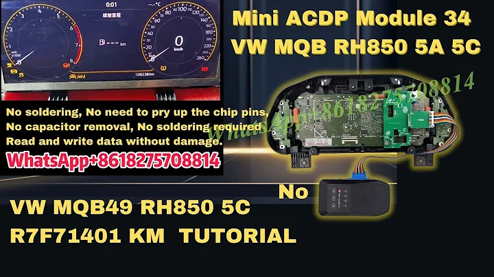 Tutorial of  how to use Yanhua ACDP Module 34 to do MQB RH850 5C R7F71401 KM correction