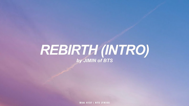 Rebirth (Intro) | Jimin (BTS - 방탄소년단) Lyrics