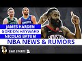 NBA Rumors On James Harden + Trade News On Gordon Hayward & Latest NBA Free Agency Signings