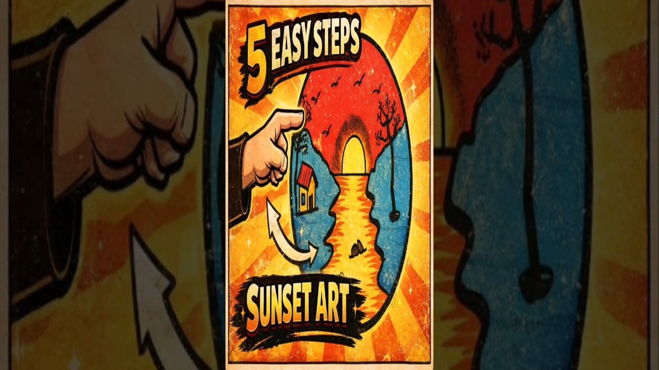 how to draw a beautiful Scenery easily 