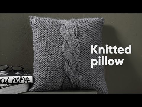 Chunky Throw Pillow Set - Free Pattern - Knifty Knittings