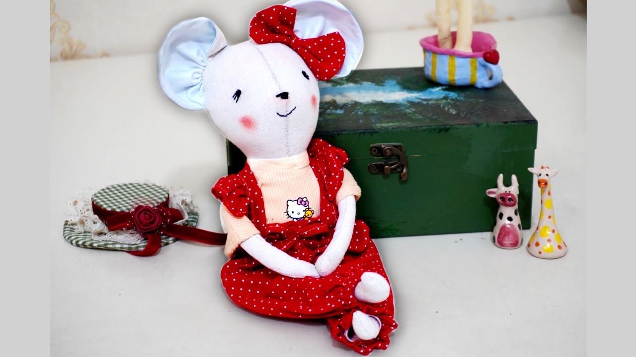 Mouse doll,🐀 fabric doll,🐭 complete tutorial with free pattern👌💸