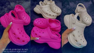 Crocs Clic Bae Clog Unboxing Review & Try On Haul Ft. New Bone & Juice Colorways Detailed
