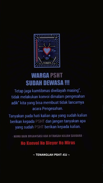 STORY WA PSHT #psht #satuabadpsht #1abadpsht #storywa30detik #storywapsht2022