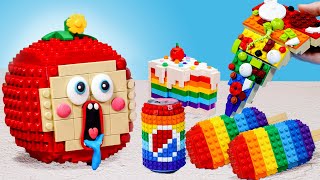 Eating RAINBOW Lego Food Challenge: Ice Cream, Chocolate, Candy  قوس قزح ليغو موكبانغ أسمر