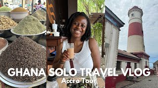 GHANA SOLO TRAVEL VLOG| Explore Accra with me (pt1)| Ghanaian Food, History and Culture