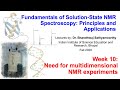 Fundamentals of Solution-state NMR Spectroscopy | Week 10 | Why multidimensional NMR is required?