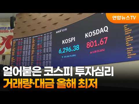 Sentimen Investasi KOSPI Membeku... Volume dan Nilai Transaksi Terendah Tahun Ini / YonhapnewsTV