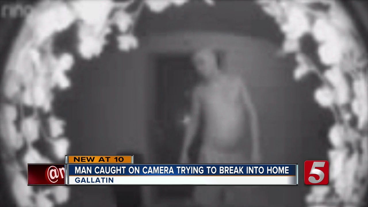 Man caught on security camera trying to break into home - YouTube