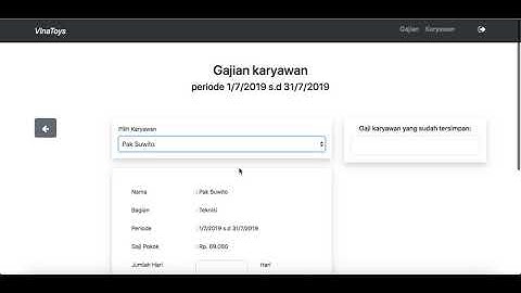 Demo Aplikasi Penggajian Berbasis Web