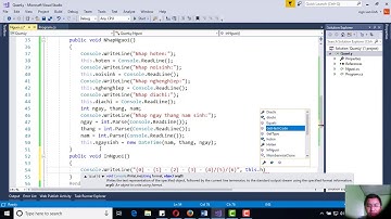 C# Lập trình hướng đối tượng – OOP    Bài Tập Và Ứng Dụng Cơ Bản Về Lớp  Class