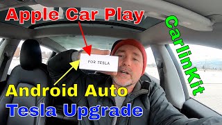 Apple Car Play and Android Auto for your Tesla Big Screen. #carlinkit  T2C