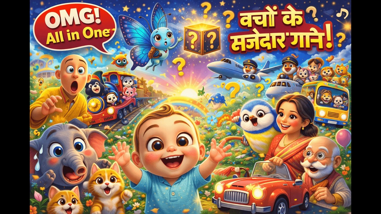 NONSTOP All in One 🎵 | Nursery Rhymes Collection | Meow Meow, Chanda Mama, Lakdi Ki Kathi & More!