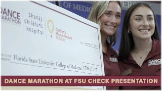 Dance Marathon at Florida State University presents check to regional partners