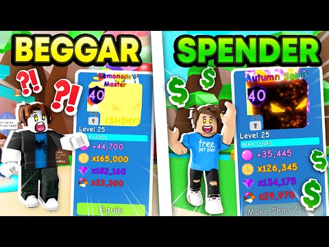 Luckiest Beggar Vs Robux Spender In Bubblegum Simulator Roblox Youtube - roblox robux beggars