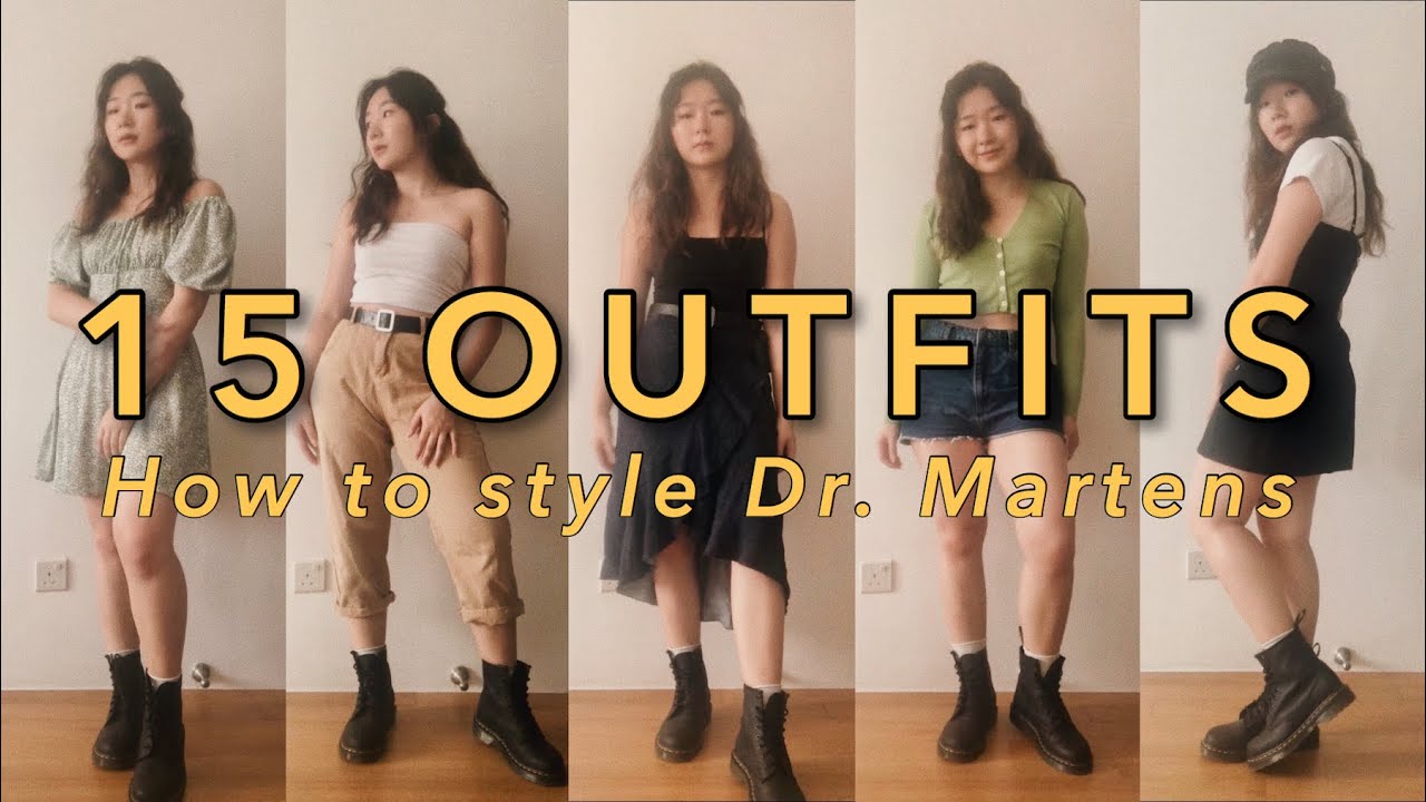 How to Style Dr. Martens 1460 | 15 Outfit Ideas - YouTube