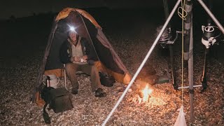 Winter Night Fishing with Swedish Fire Torch & Cooking