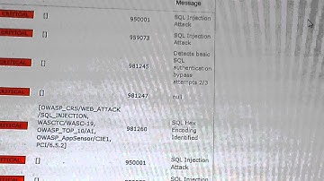 Detect mysql injection with modsecurity realtime