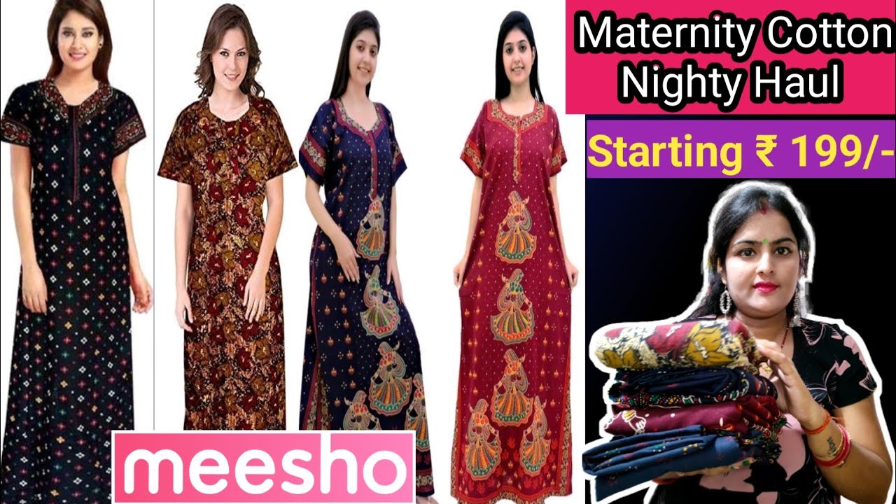 meesho Nighties Haul Under 199 Maternity feeding nighties l